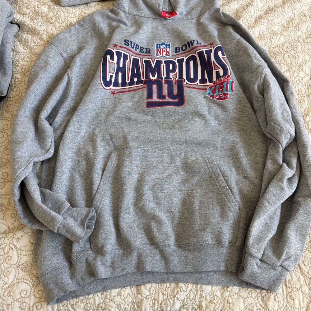 NFL Youth Gray Pullover Hoodie with Shield Patch